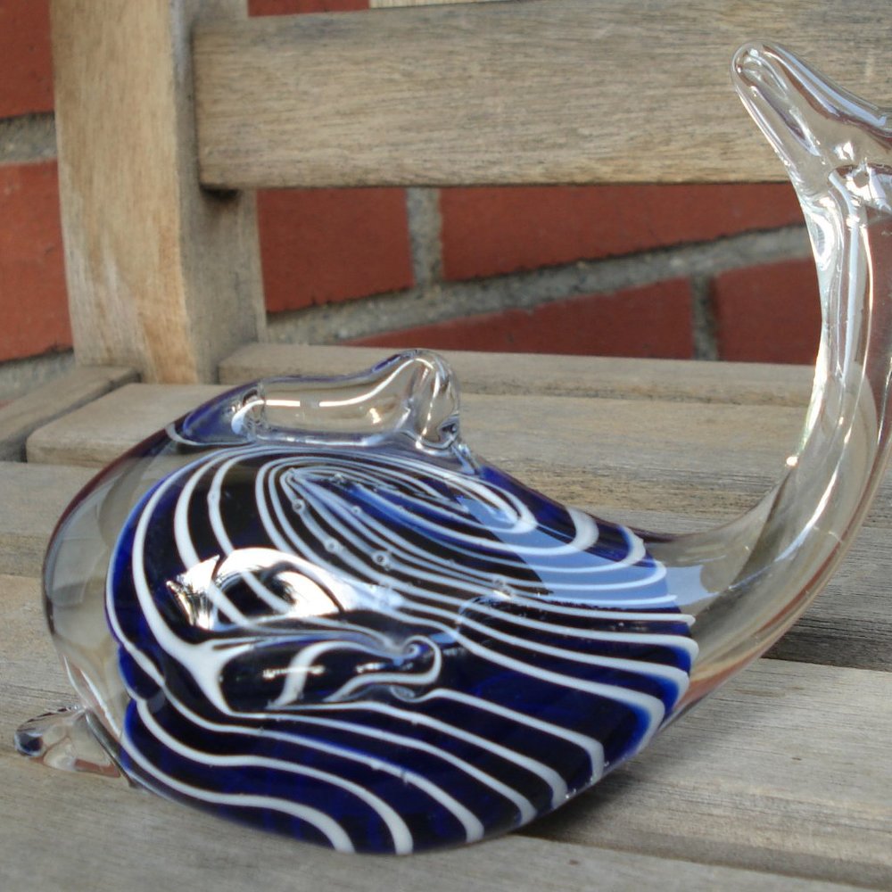 GLASS DOLPHIN PAPER WEIGHT